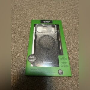 Kate Spade New York MagSafe Case For iPhone 17 Pro Max, Wavy Nightfall Glitter
